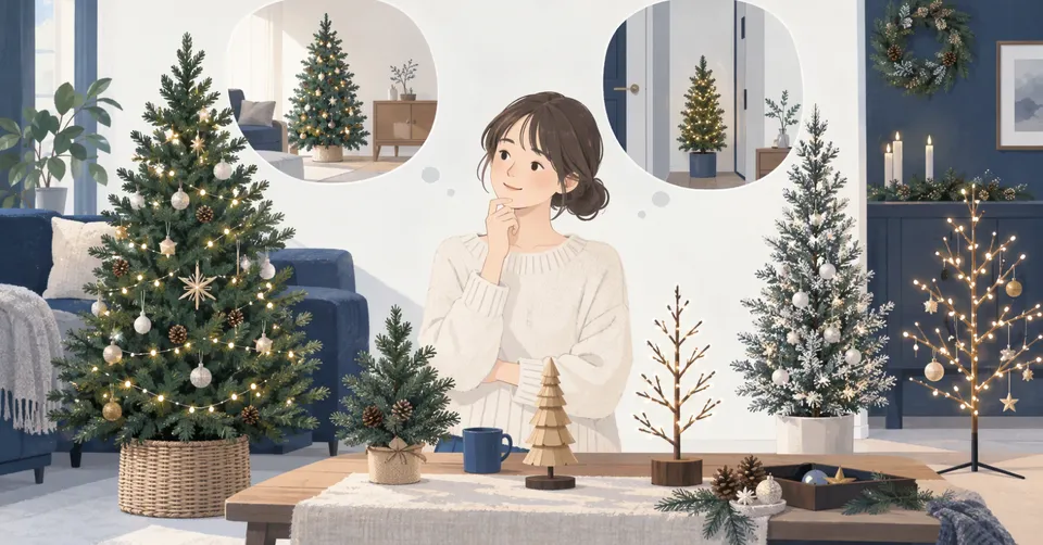 クリスマスツリーの見つけ方｜置き場所と飾る手間で選ぶ