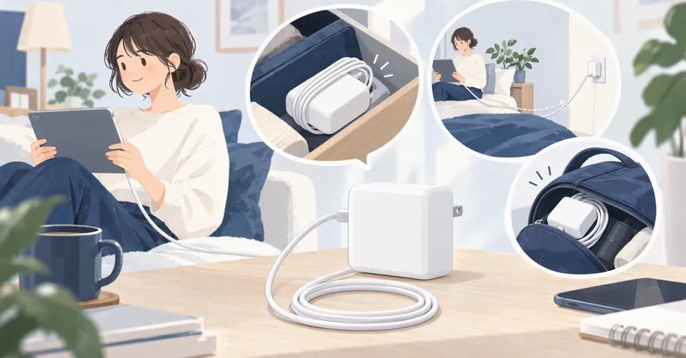 PPS対応ケーブル一体型充電器の見つけ方｜収納と届く長さで選ぶ