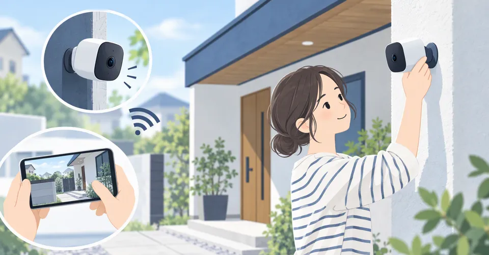 屋外用電池式防犯カメラの見つけ方｜配線と設置の手間を減らす