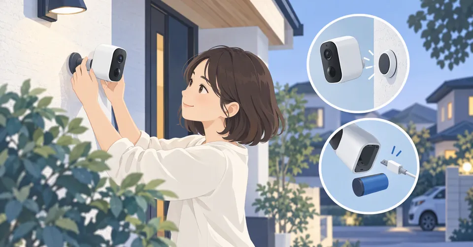 屋外用電池式防犯カメラの見つけ方｜磁石設置と充電の手間で選ぶ