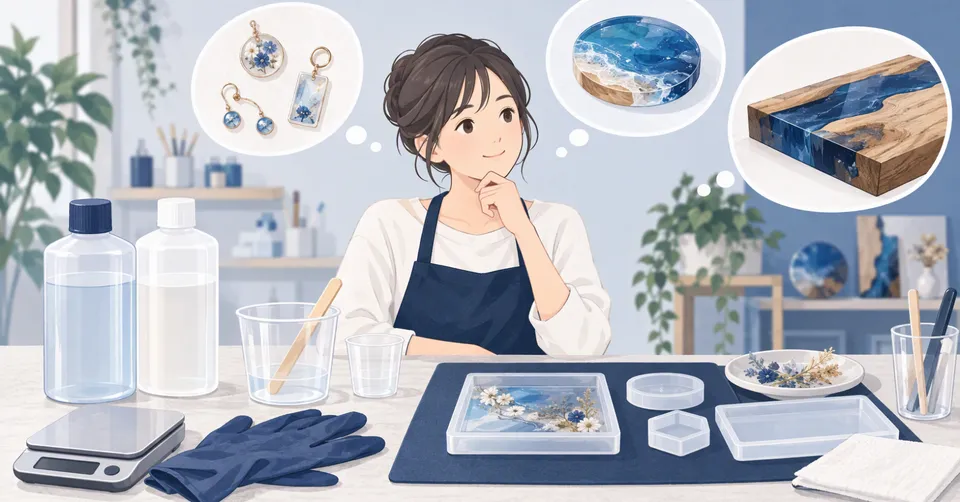 二液性エポキシ樹脂の見つけ方｜作品の大きさと作業のしやすさで選ぶ