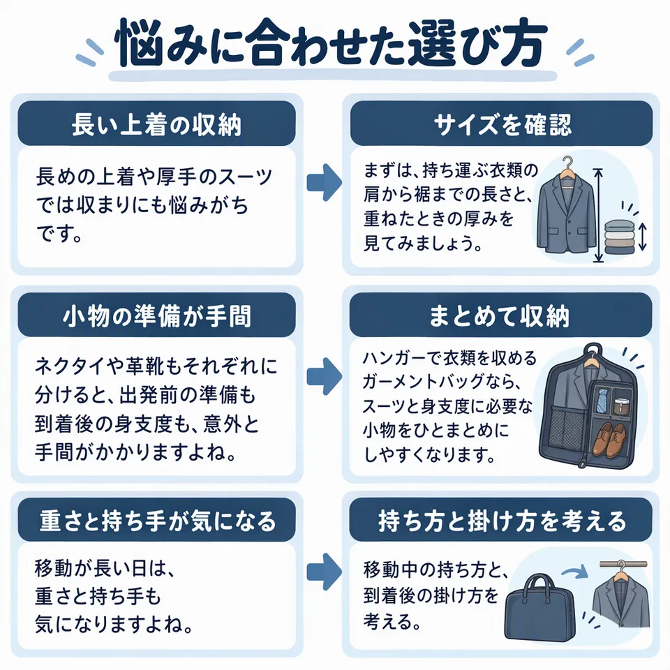 悩みと提案の図解
