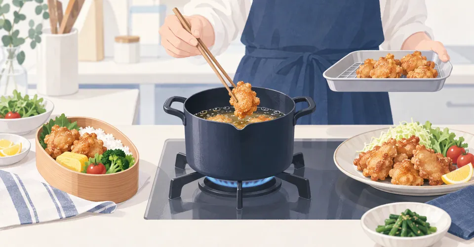 小さな揚げ鍋の見つけ方｜少量の油で、お弁当も夕食も
