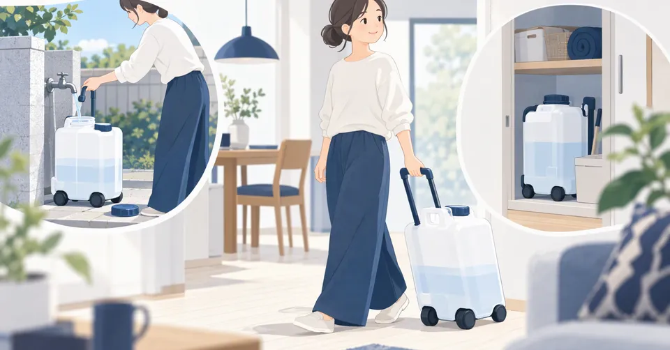 キャスター付き給水タンクの見つけ方｜運ぶ負担と収納の悩みに