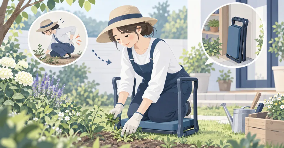 ガーデンニーラーの見つけ方｜草取りの姿勢と片付けを楽に